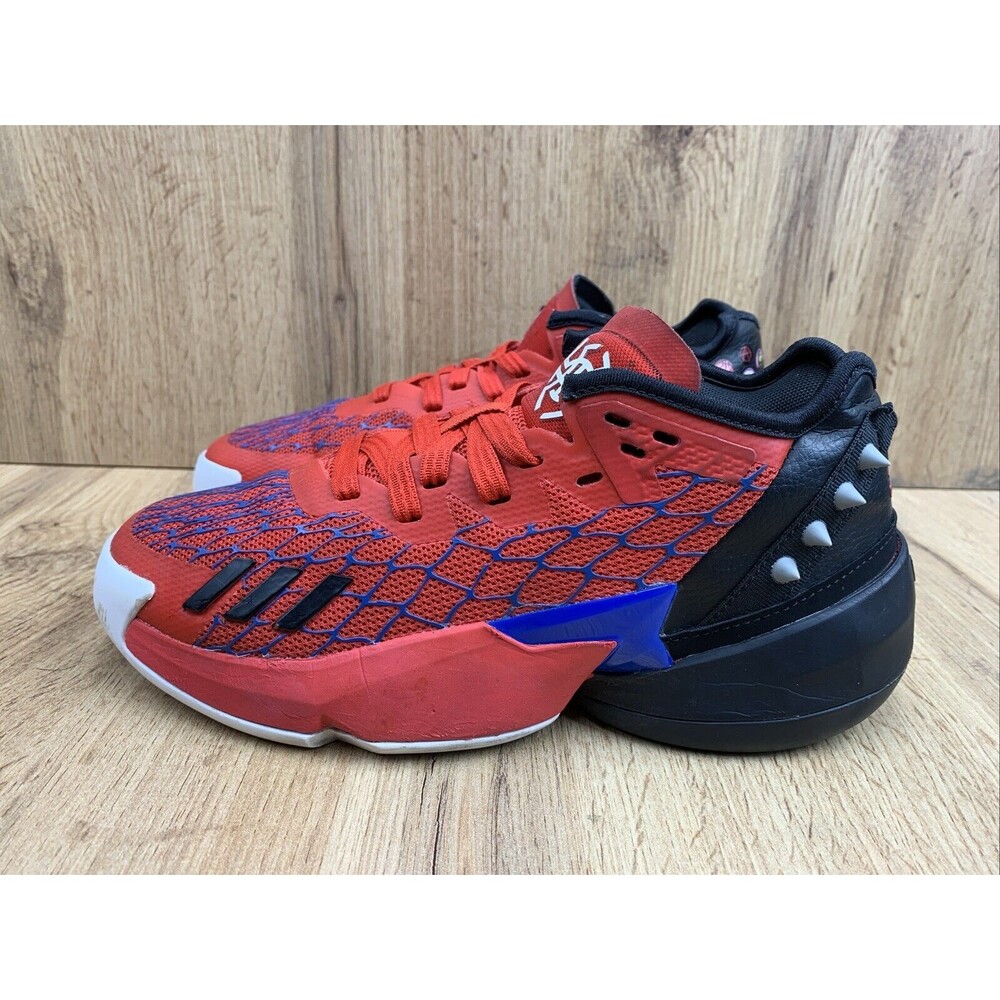 Adidas D.O.N. Issue 4 Spider-Man Red Basketball Sneaker Shoes Size 5 Rare HR1616 - Picture 3 of 13